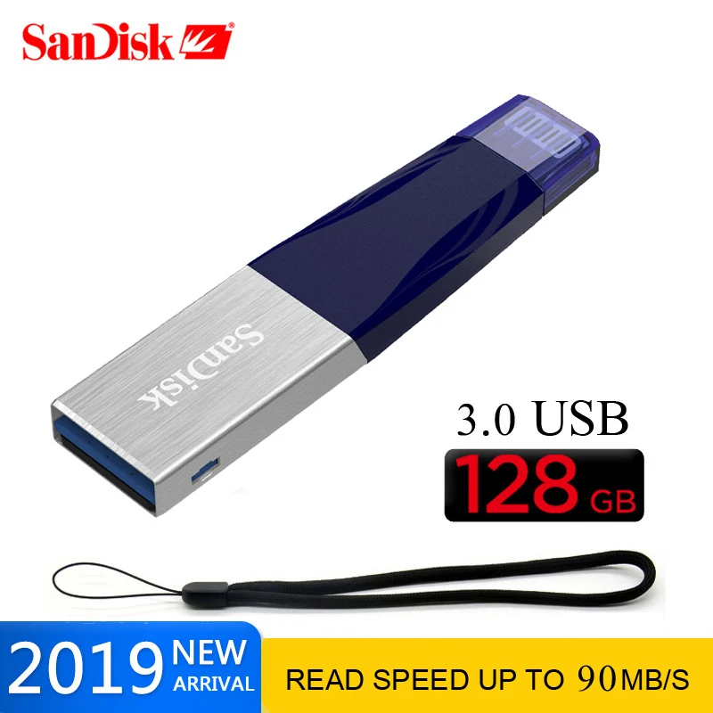 Оригинальный Sandisk iXPAND Новый USB флеш накопитель 64 Гб 128 ГБ 3 0 OTG iFlash карта памяти для