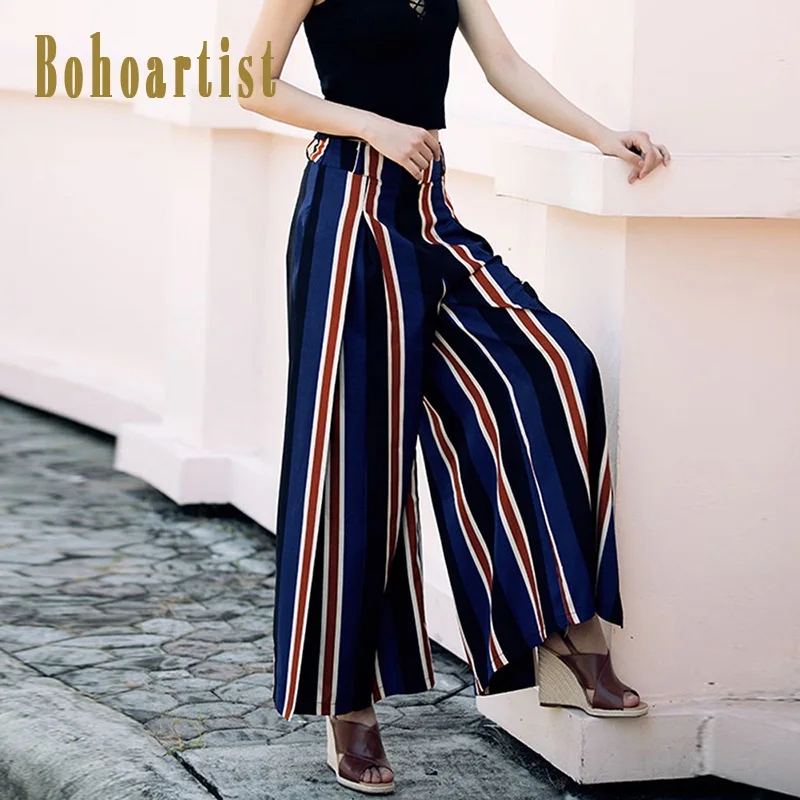 Bohoartist женские свободные длинные брюки с разрезом тонкие Модные 2018 Новые