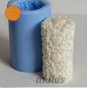 Силиконовая форма для мыла и свечей, в виде Розы и сердца, форма для изготовления животных, резиновые, экологически чистые, 001