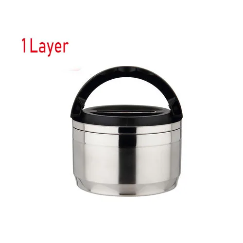 1 Layer Нержавеющая сталь сохранение тепла Ланч-бокс 1-6 слой супер емкость японский Bento box школьный офис пищевой контейнер для кемпинга - Цвет: 1 Layer