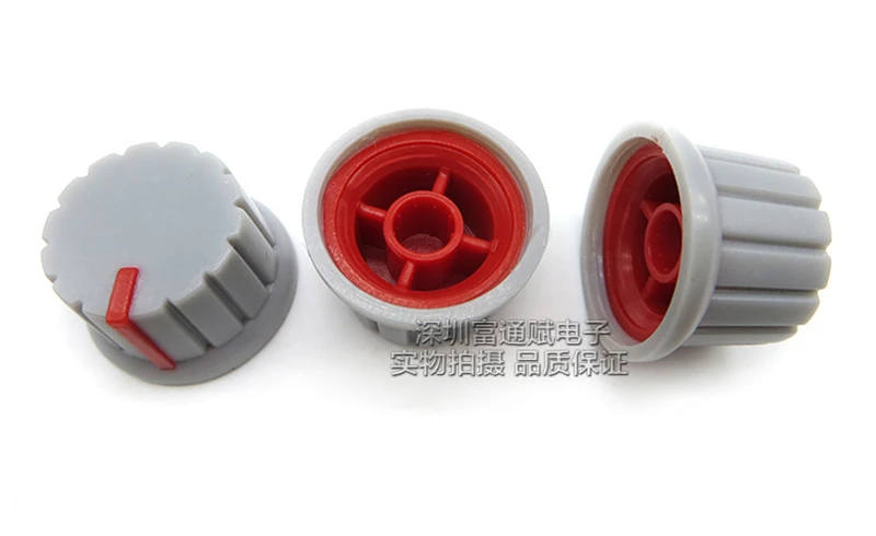 10pcs Two-color potentiometer cap Encoder Band switch Plastic Knob 24MM*15MM Flower handle hole 6MM | Обустройство дома