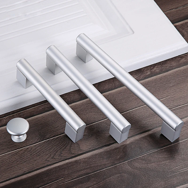 Алюминиевая белая дверная ручка из сплава для шкафов кухонных простые ручки