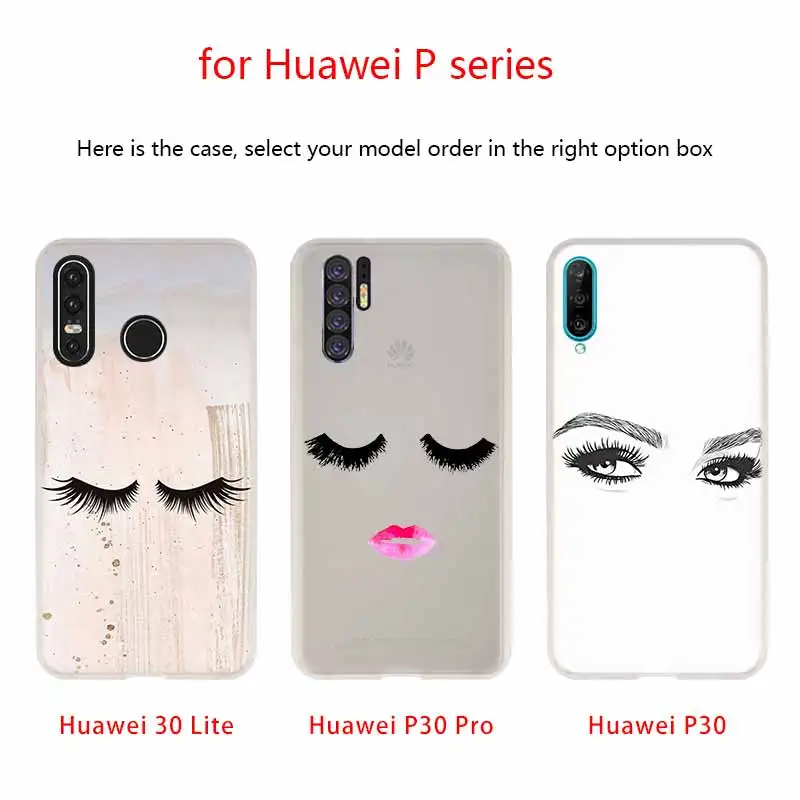 Чехол MLLSE для макияжа ресниц и губ силиконовый мягкий чехол из ТПУ Huawei P30 P40 P20 Pro P10