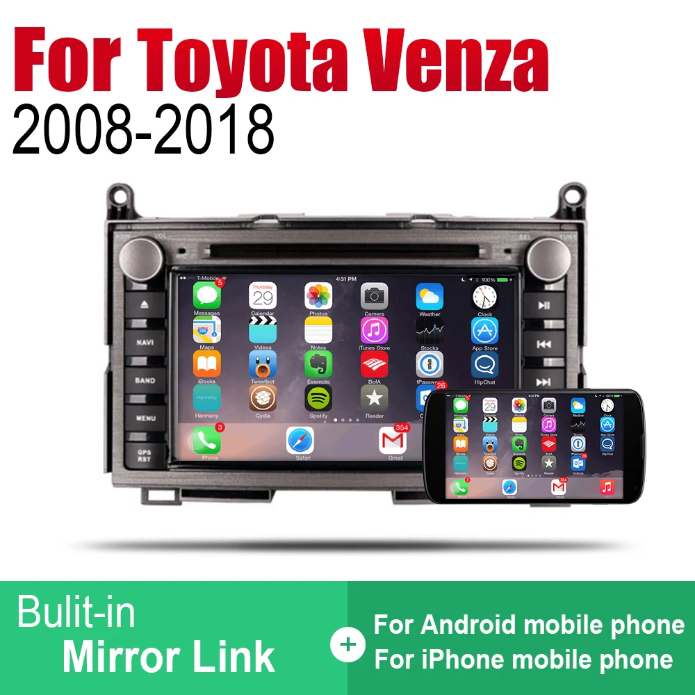 ZaiXi Android 2 Din Авто Радио DVD для Toyota Venza 2008~ автомобильный мультимедийный плеер gps навигационная система Радио стерео
