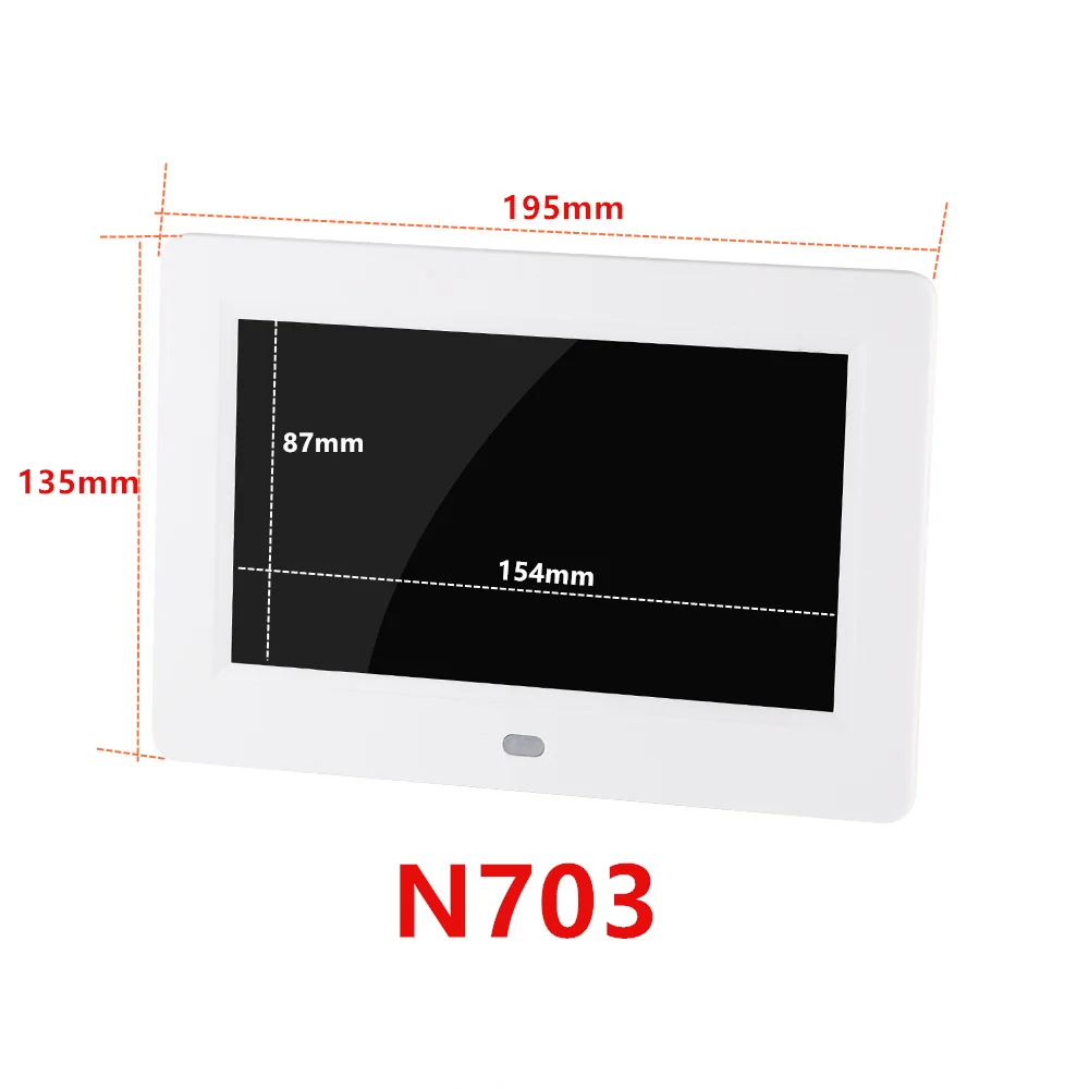 7 дюймовый светодиодный Подсветка HD 800*480 полный Функция цифровая фоторамка электронный альбом для фотографий Музыка Видео