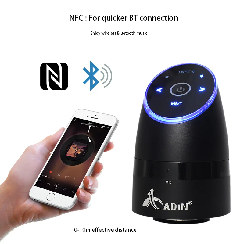 Adin 26 Вт NFC Беспроводной Bluetooth резонансный Вибрационный динамик звук бас вибро