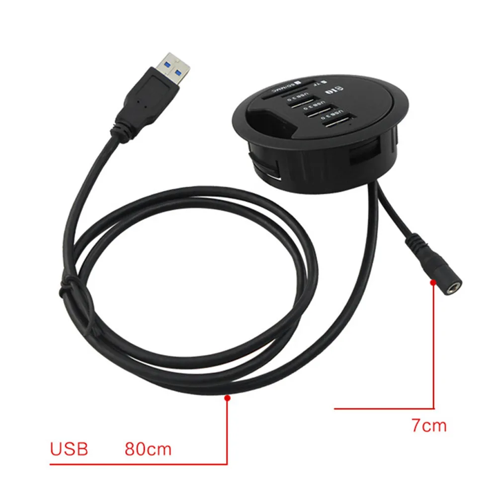 Крепление в настольном 3 портовом адаптере USB 0 с картридером для SD карт