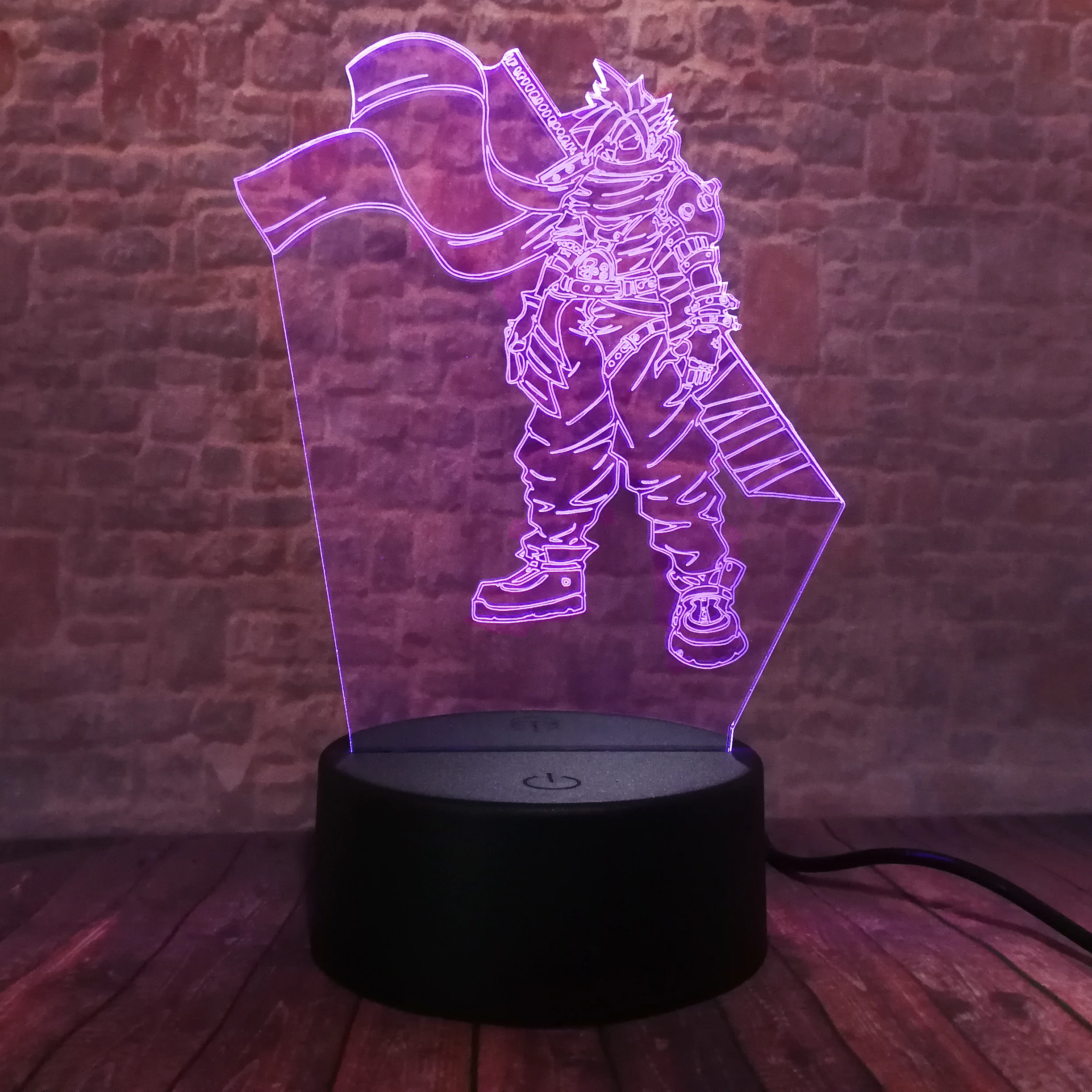 Японское аниме Наруто 3D Momochi Zabuza Kirigakure no Kijin экшн-фигурка LED RGB 7 цветов подарки для