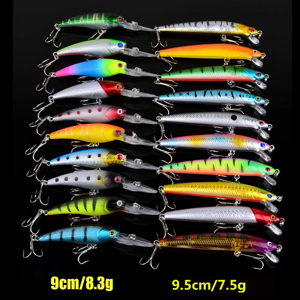 20 шт./лот набор приманок для рыбалки 2 модели рыболовная снасть цветов|fishing lure set|lure