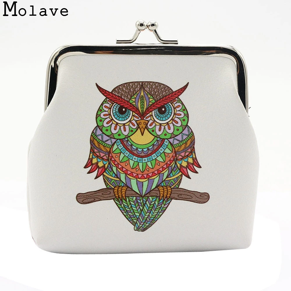 MOLAVE 2017 Женский винтажный Borsa Della Moneta Del Gufo/Elefante Animale Stampato Cuoio di demazione Piccolo Borse Hasp oct30|borsa