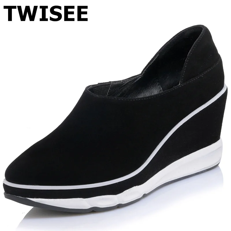 Twisee Sapatos femininos Свадебная клинья Обувь на высоких каблуках для женщин Zapatos Mujer