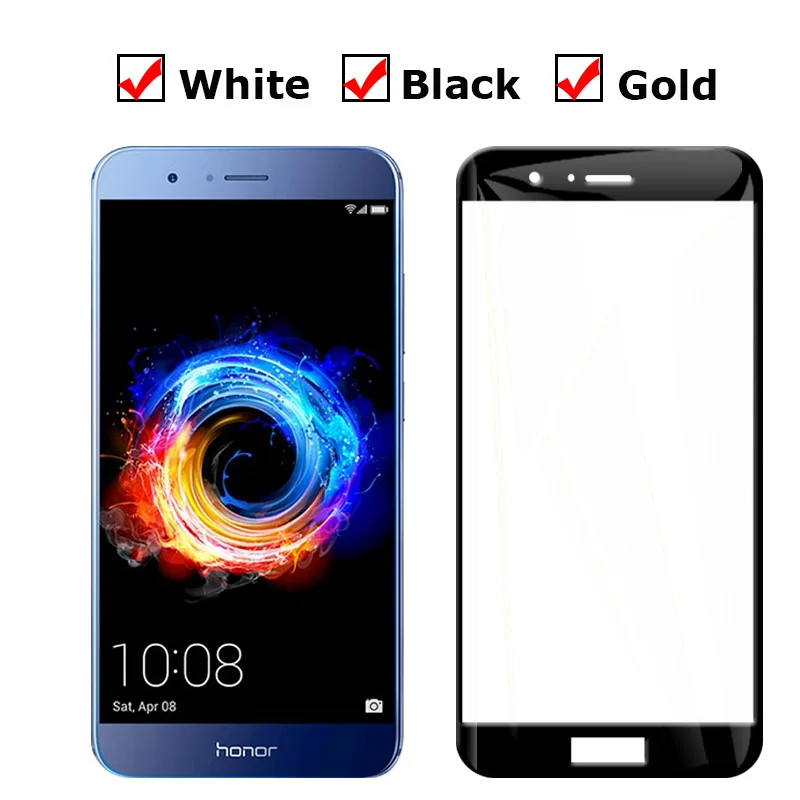 Полное покрытие Защитное стекло для Huawei Honor 8 Lite защита экрана Huavei Honer 8A 8C 8X Max Pro