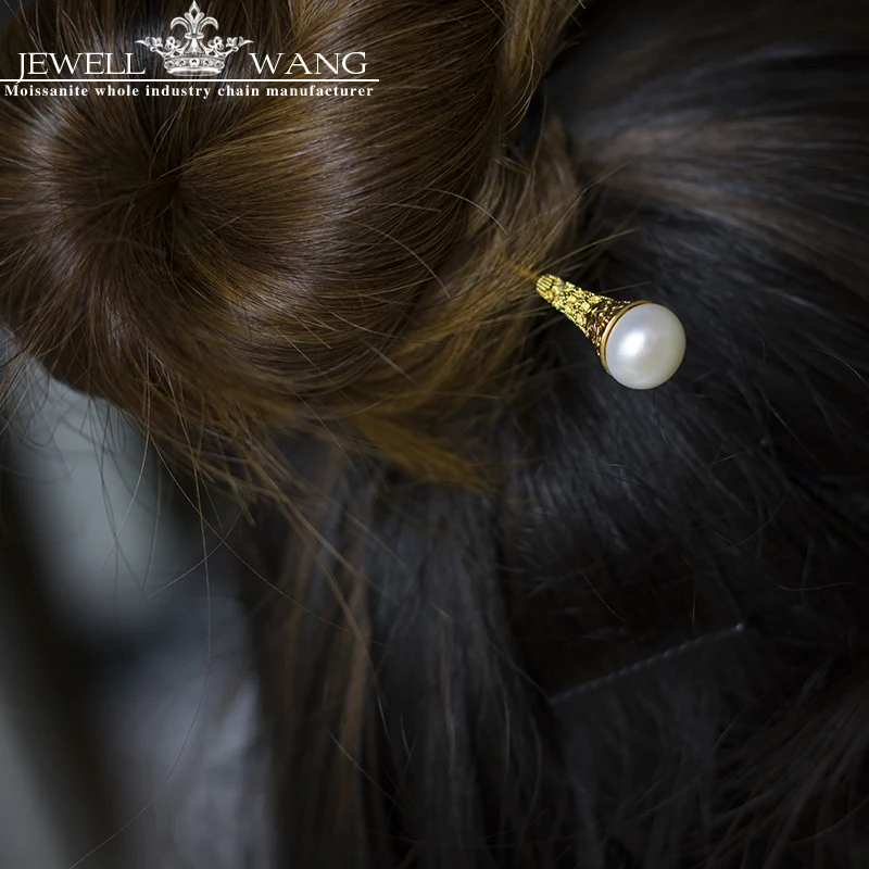 Классические шпильки для волос из серебра 925 пробы с пресноводным жемчугом |