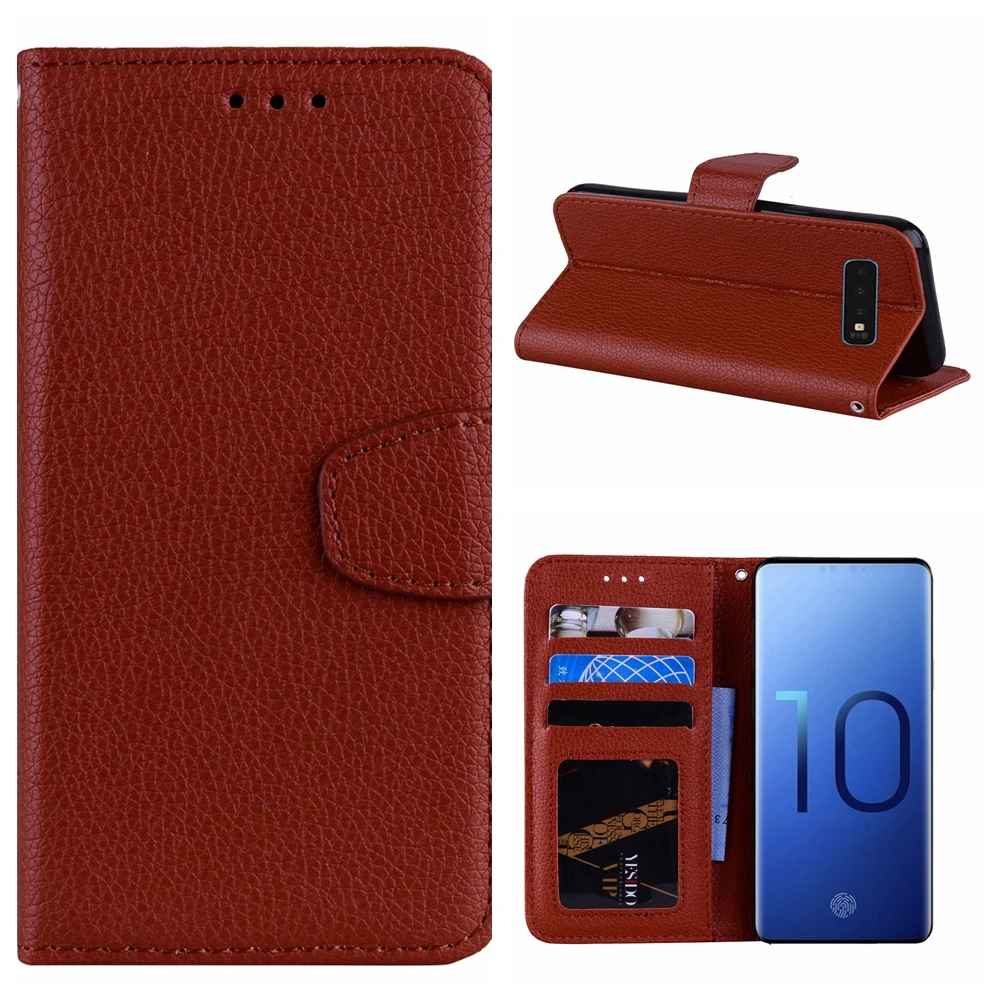 Личи Pattern кошелек чехол для телефона из искусственной кожи samsung Galaxy S10 S10e плюс флип