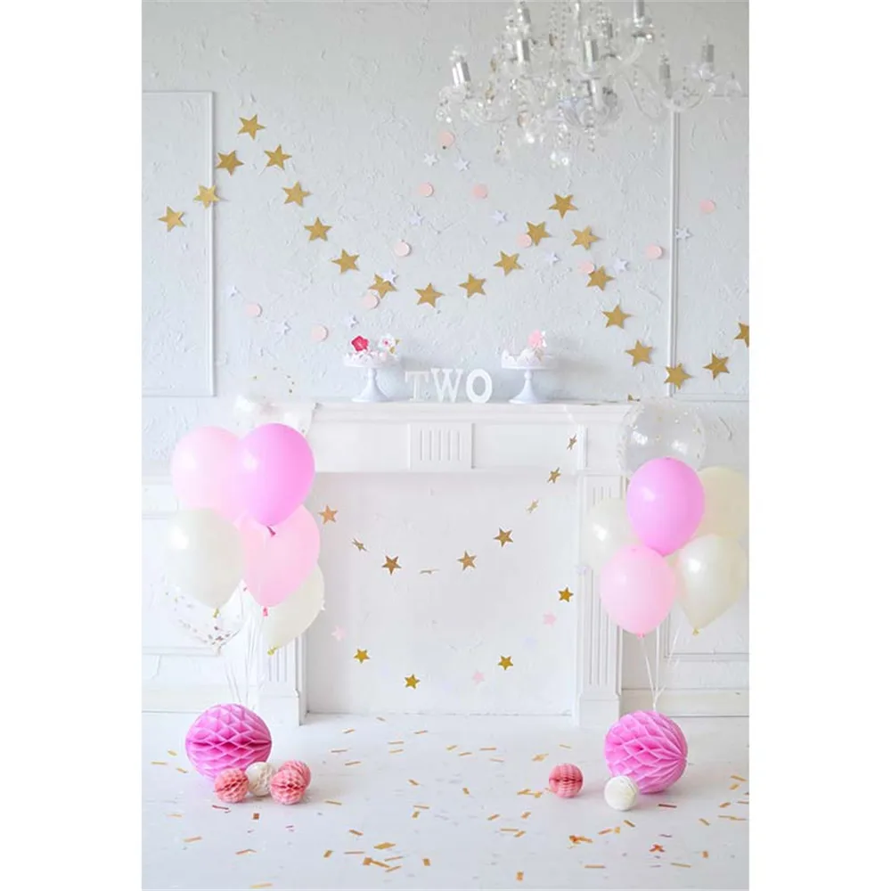 Фон для фотосъемки девочек с изображением второго дня рождения|birthday backdrop|backdrop