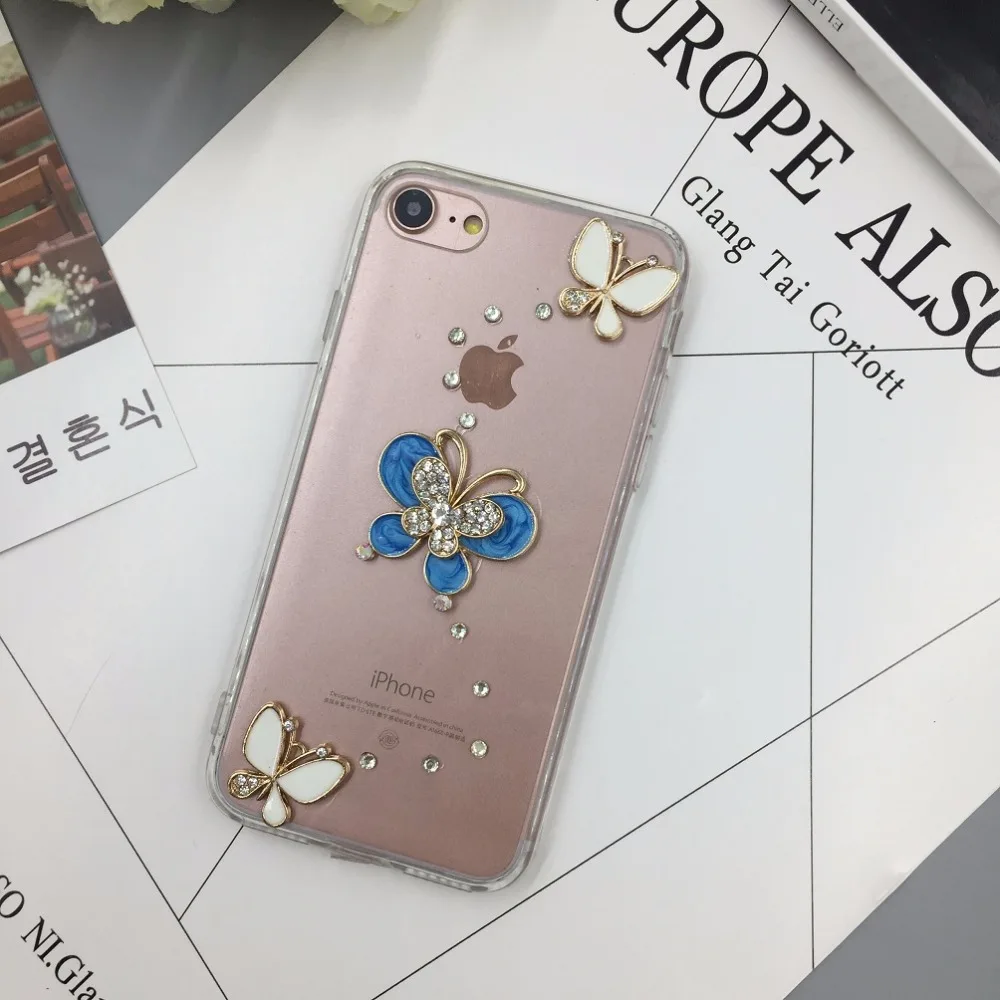 Imcoming горный хрусталь чехол для Huawei Коврики 8 ТПУ Край защитный ручной работы