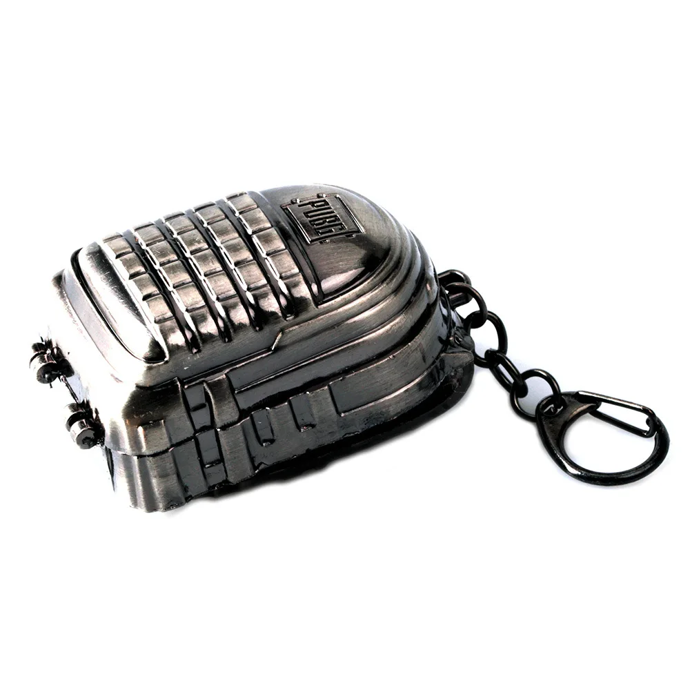 7cm Playerunknown's Battlegrounds Keyring Game PUBG Backpack Level 3 Model Keychain Charm Gift Souvenir for fans drop-shipping |