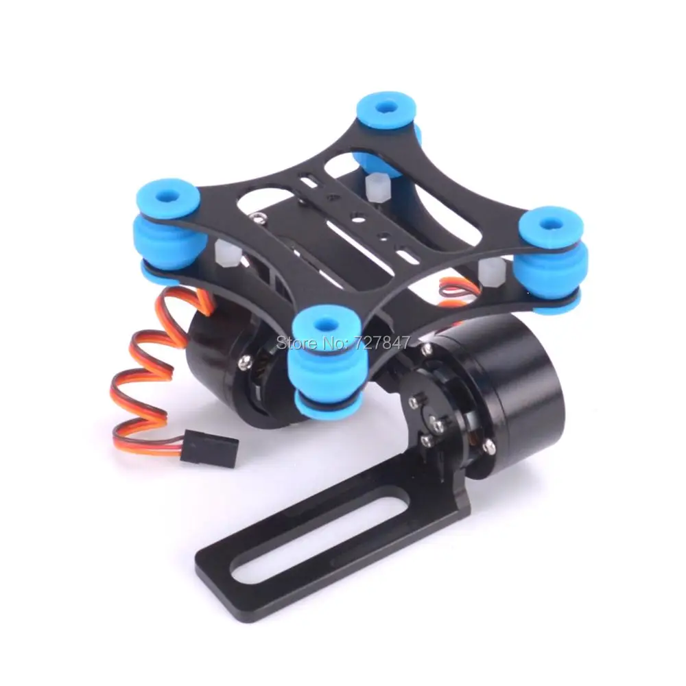 1PCS Shock Absorbing CNC Metal Brushless Camera Gimbal Frame &amp 2PCS 2208 80KV Motor for Gopro 2 3 Xiaomi Xiaoyi - купить по
