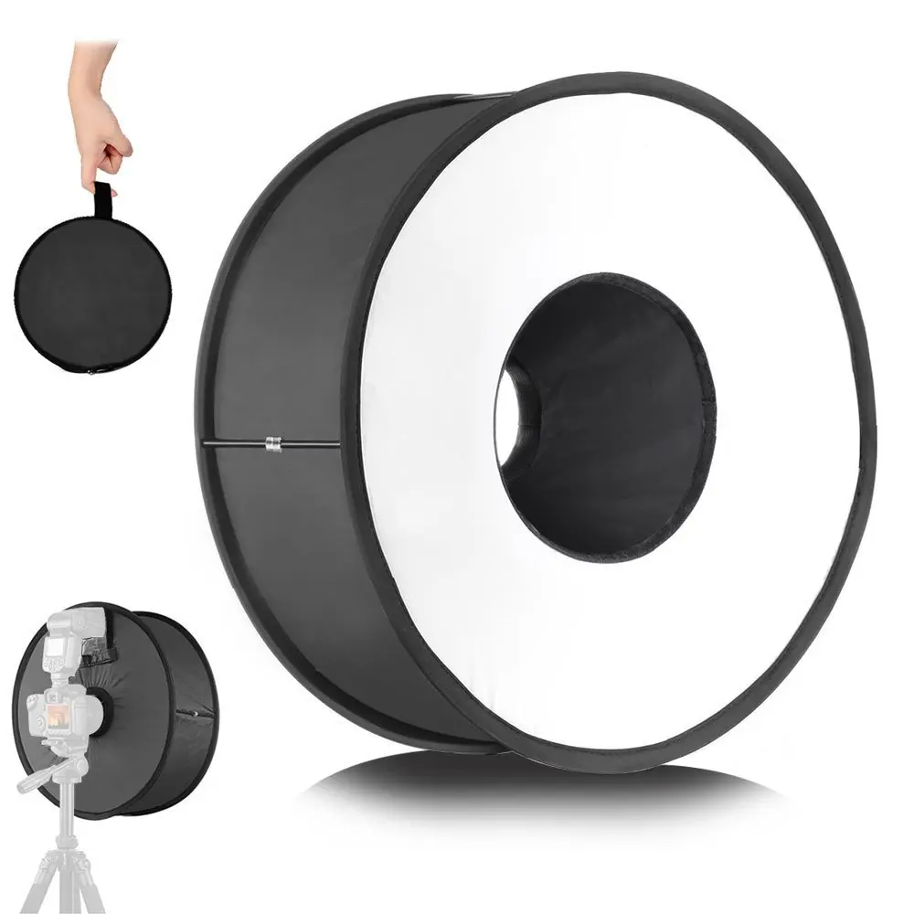 Световой диффузор Lightdow 18 ''/ 45 см складной круглый софтбокс для макросъемки