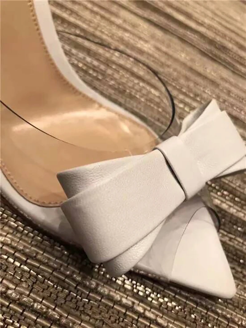 Kmeioo 2020 Sweet Shoes Woman Wedding Pumps Clear Peep Toe High Heels Classic Butterfly-knot Sandals Slip-On Transparen Stiletto | Обувь