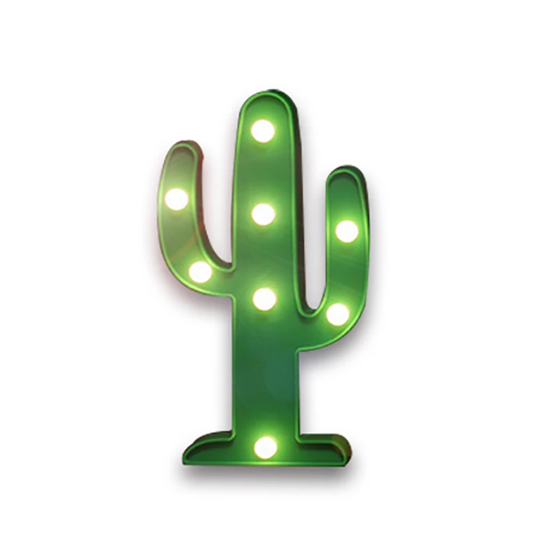 3D светодиодный ночсветильник в виде фламинго ананаса кактуса романтическая