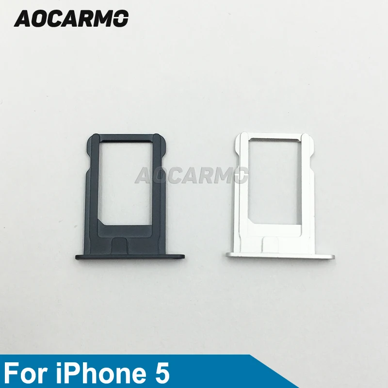 Серебристый/серый металлический слот для Sim-карты Aocarmo запасная часть iPhone 5 |