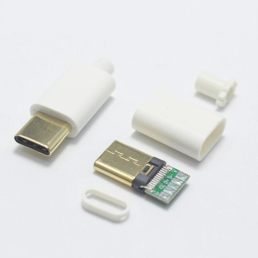 EClyxun 2 комплекта позолоченный OTG USB 3. 0 5P Type C штекер сварочного типа Φ 4 в 1 DIY ремонт