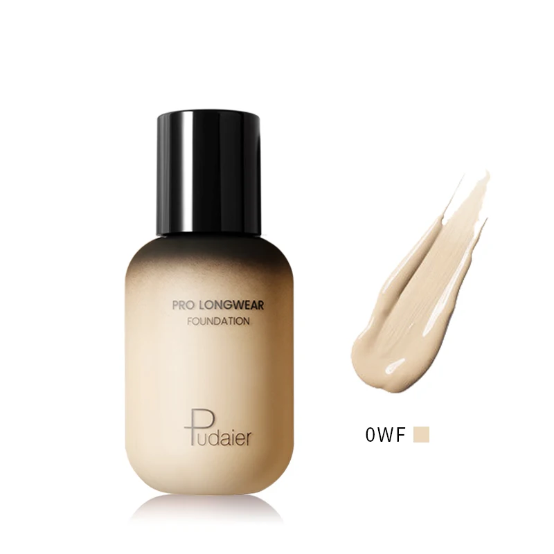 0WF PUDAIER 40 мл Pro Longwear лицо и основа для тела SPF 30 прозрачное покрытие увлажняющая Жидкая основа для лица Матовый жидкий консилер - Цвет: 0WF