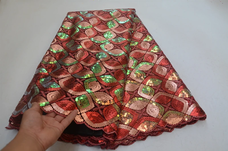 

African lace sequins premium embroidery lace size 5 French party dress dress