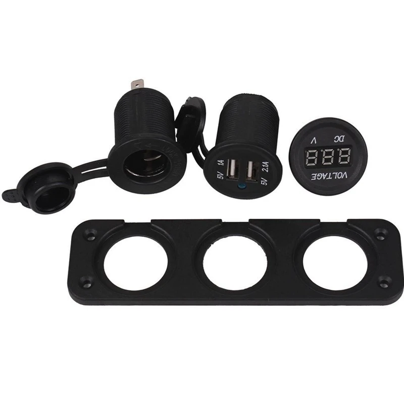 Тройное Зарядное устройство USB 3 1 а + Вольтметр розетка 12 В морской