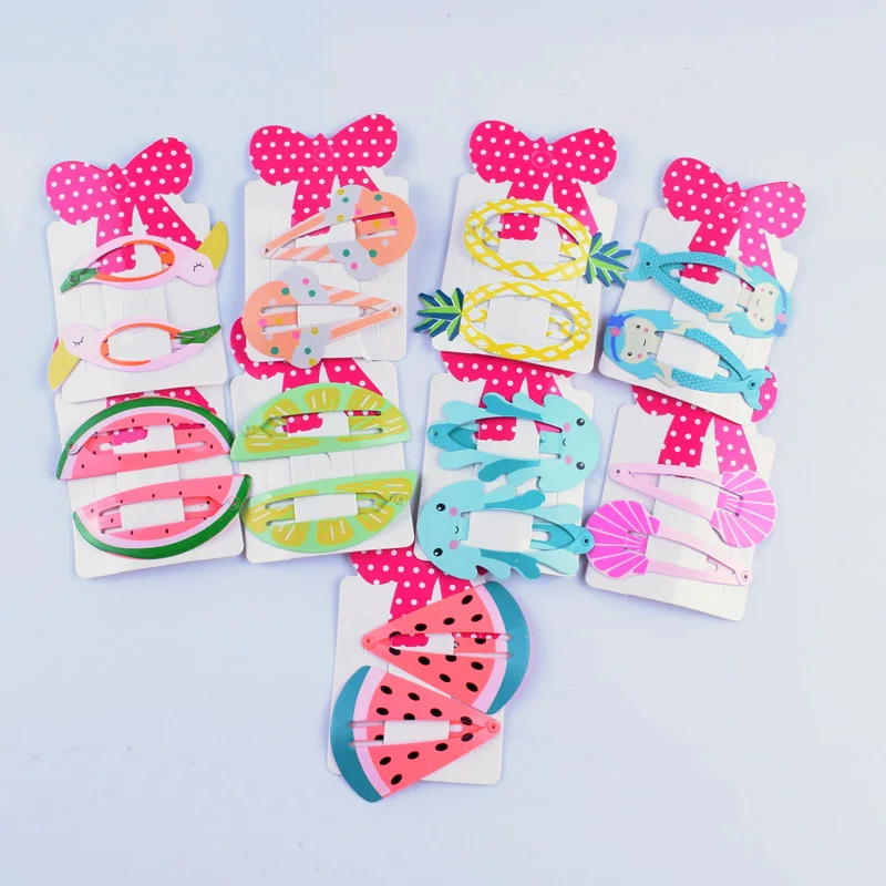 Заколки для волос с ананасом лимоном арбузом фруктами 18 шт./упак. |