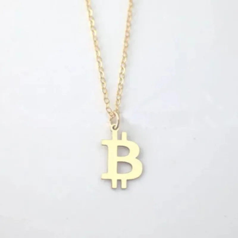 Индивидуальное ожерелье с биткоином Прямая поставка цепочка звеньями в формате
