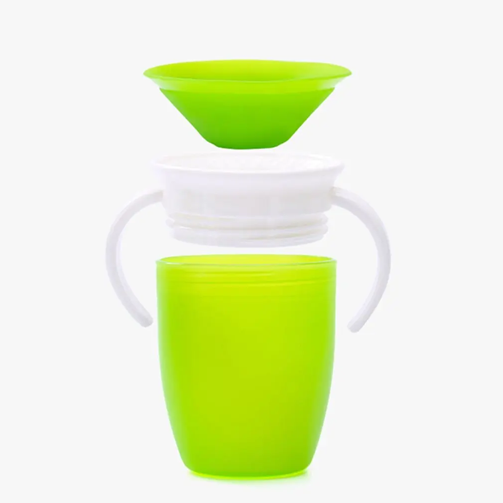 Green 207ml 360 градусов детская герметичная и анти-разбивающая чашка герметичная детская питьевая чашка обучающая Емкость - Цвет: Green 207ml
