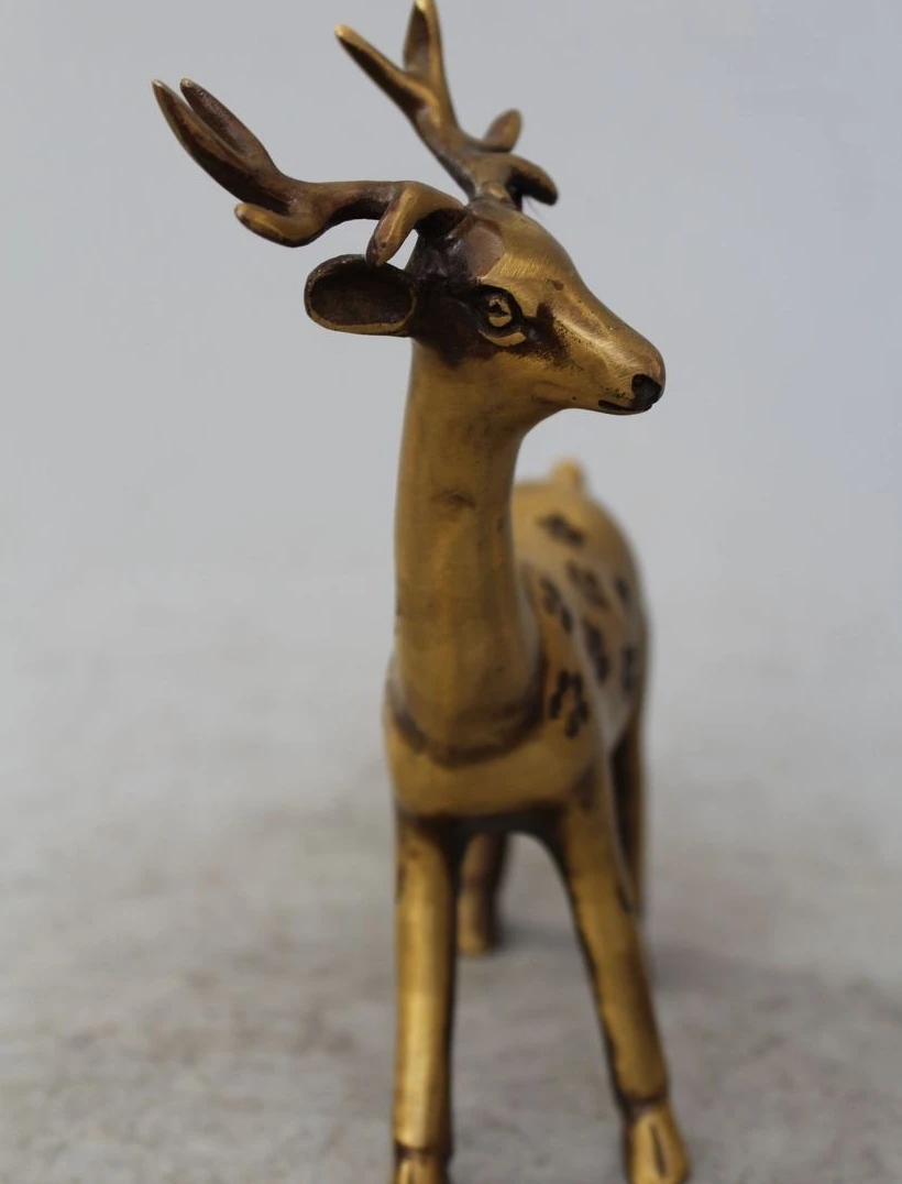 8 &quotкитайская медная статуя оленя фэн шуй в народном стиле | Дом и сад