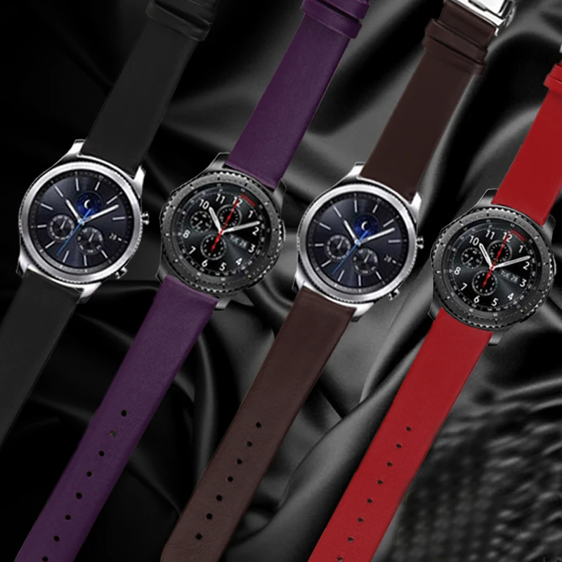 Ремешок PEIYI из натуральной кожи для часов Samsung Gear S3 Frontier/Classic ремешок 20 мм