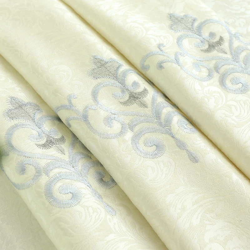 

European Luxury Hollow Soluble Embroidery Window Screens Curtains For Living Room Bedroom Window Curtains Sheer Cloth
