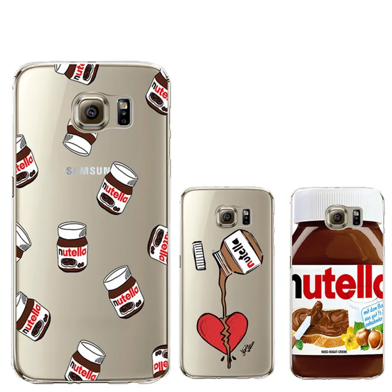 Nutella Сердце чехол для iPhone 5 5S 6 6 S 7 Plus чехол s пончики для samsung Galaxy S3 S6 S7 край S8 плюс J5 A5 Grand Prime чехол