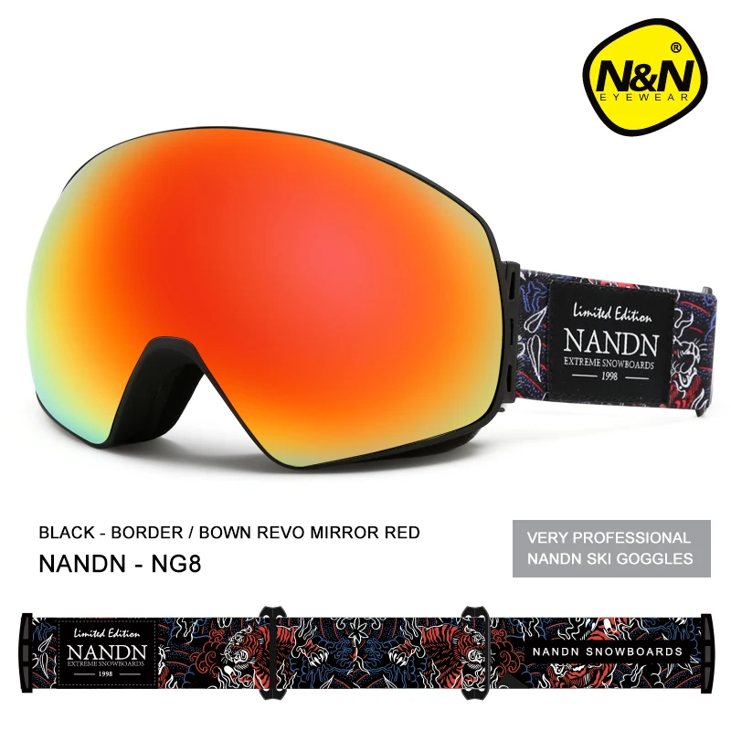 Лыжная маска NANDN двухслойная антизапотевающая с УФ-защитой 400 для катания на