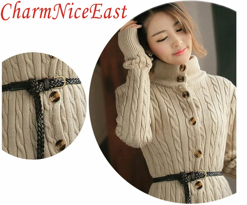 2018 кашемировое платье-свитер корейское винтажное тонкое трикотажное с длинным