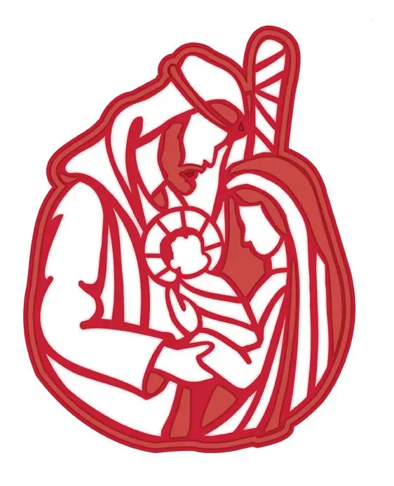 Рождественская семья металлические штампы для резки скрапбукинга бумага