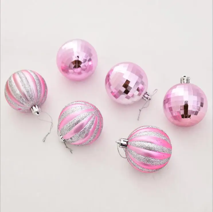 6cm 6pcs as picture 6 шт./лот, 6 см, декор для рождественской елки, шар-безделушка, украшение для дома, Рождественский шар, год, kerstballen Kerst Noel - Цвет: 6cm 6pcs as picture