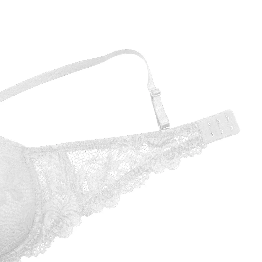 Sexy Floral Lace Bra Underwire Ultra Boost Brassiere Padded Push Up Bras for Women Embroidery Underwear Plus Size 32-44 B C D DD