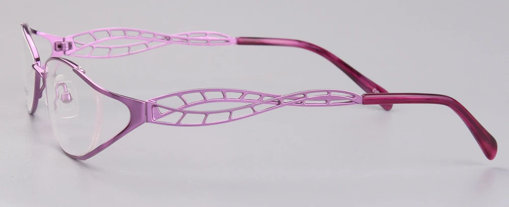 Новая стильная фиолетовая модная рамка для очков Lunette дамские винтажные металлические оправа с прозрачными линзами очки Оптические очки женские по рецепту