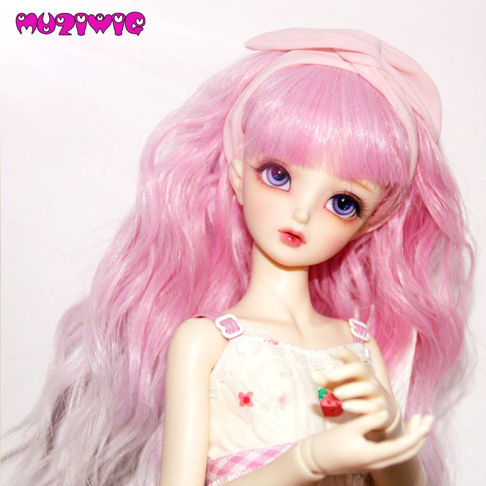 1/3 1/4 1/6 BJD парик светло розовый аксессуары для куклы шарнирной волос DIY высокая