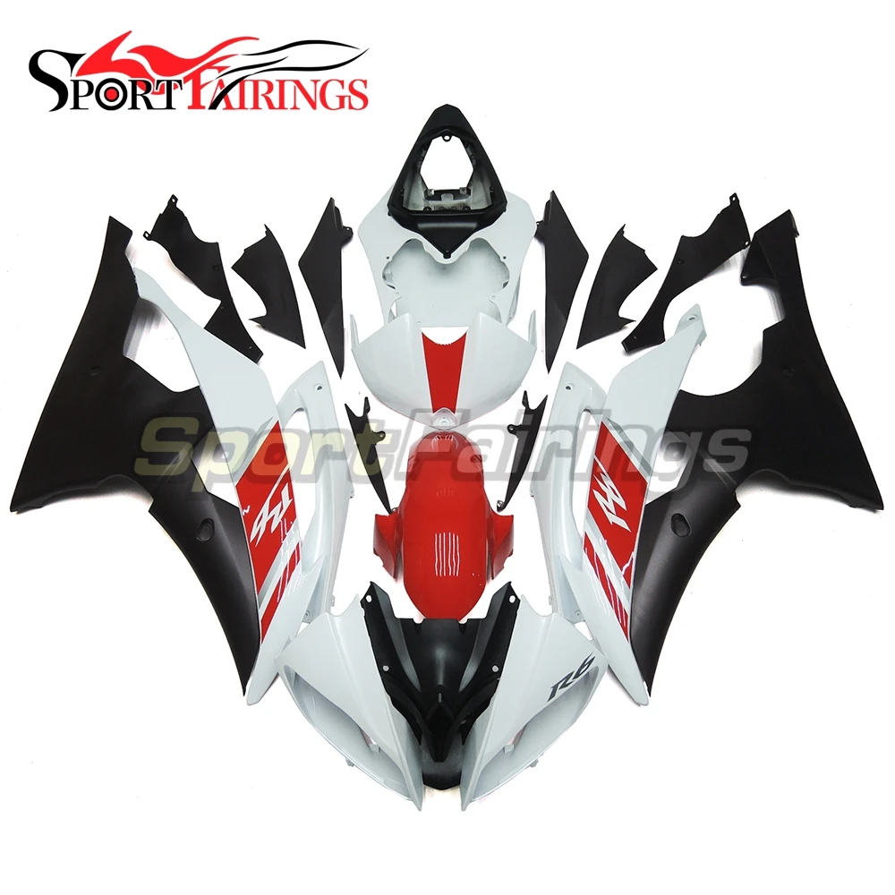 

Injection Fairings For Yamaha YZF600 R6 08 09 10 11 12 13 14 15 injection Plastic ABS Motorcycle Fairing Kit White Pearl Red New