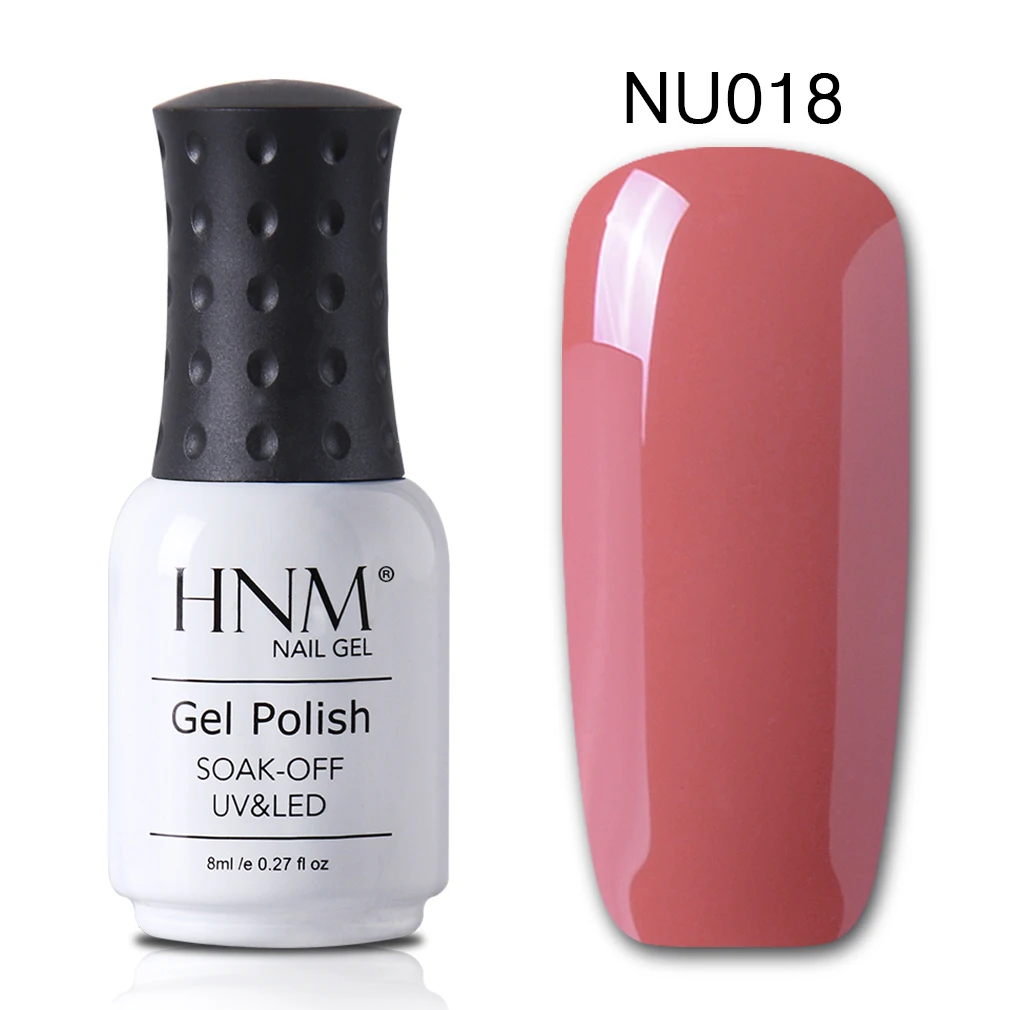 NU018 HNM УФ 8 мл УФ-гель для ногтей серый телесный цвет серия для дизайна ногтей замочить от лака Лак для рисования Гель лак основа верхнее покрытие - Цвет: NU018