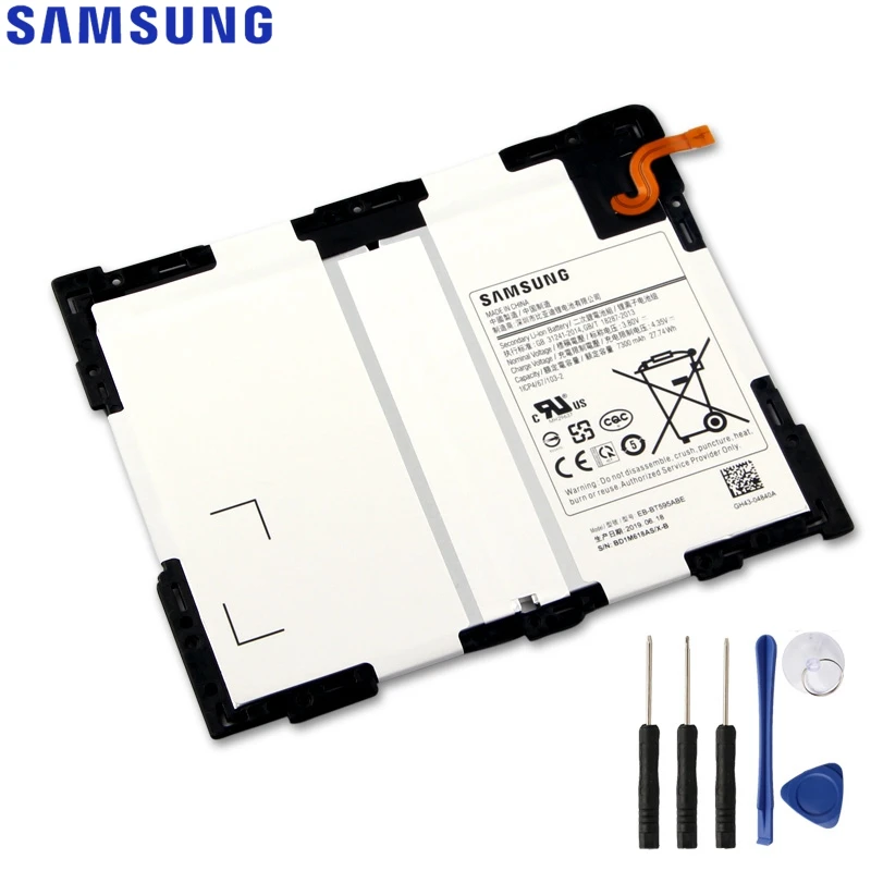 Оригинальная Замена батареи samsung для Galaxy Tab A2 10,5 SM-T590 T595 SM-T835 EB-BT595ABE настоящая батарея планшета