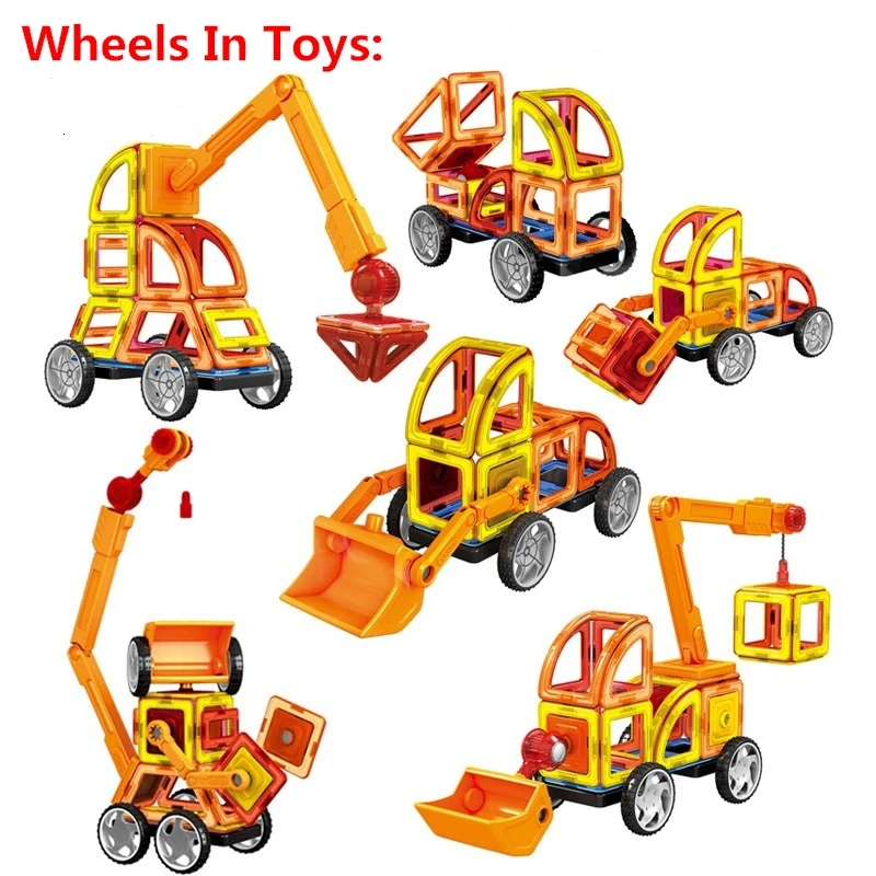 2pcs/set base wheels accessory kids Magnetic building Bricks Designer Magnet blocks Assemble DIY Models | Игрушки и хобби