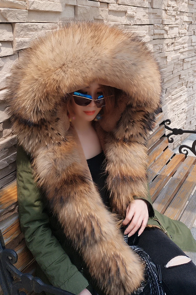 

2020 New Winter Jacket Women Coat Parka Real Fur Casual Fashion Female Brand Detachable 3 In 1 Long Hood Outerwear Thick Warm