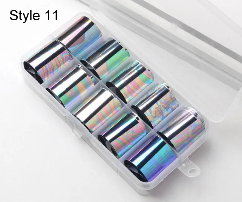 Style11 AddFavor Очаровательная наклейка из фольги для ногтей, цветная, звездная, переводная бумага, фольга, наклейки, сделай сам, дизайн, маникюр, украшение для ногтей - Цвет: Style11